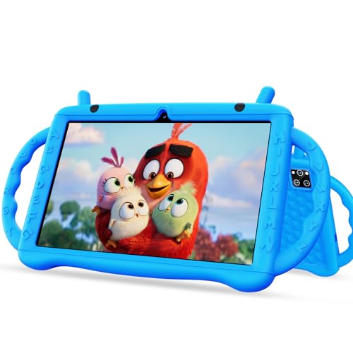 Semeakoko Tablet para crianças de 10 polegadas, tablet Android 14 Octa Core 2,0 GHz, 10 GB RAM + 64 GB ROM (TF 1TB), 6000 mAh, WiFi, Bluetooth, câmara dupla, controlo parental, aplicação educação