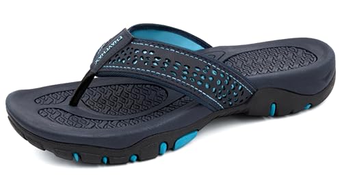 ChayChax Chinelos para homem, sandálias desportivas de praia e piscina, verão, sapatilhas Flip Flops com sola de borracha