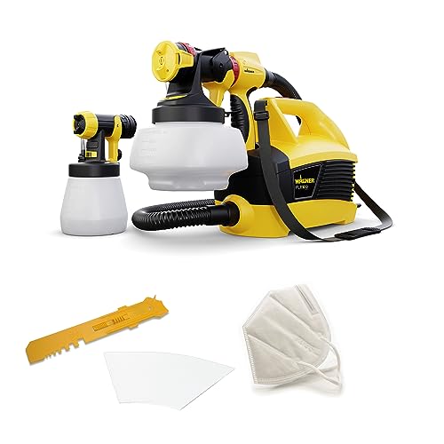 WAGNER Pulverizador de pintura W 690 FLEXiO par de plásticas/látex, vernizes e esmaltes, interiores e exteriores, 15 m²-6 min, depósito 1800 ml/800 ml, 630 W, mangueira 3,5 m