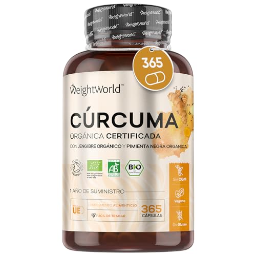 Cúrcuma com pimenta preta e gengibre orgânico, 365 cápsulas, 1 ano de fornecimento, fonte natural de vitaminas e minerais, curcumina e piperina, adequado para veganos, certificação orgânica