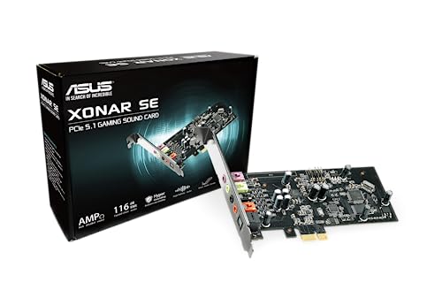 ASUS Xonar SE Interno 5,1 canais PCI-E - placa de som (5,1 canais, 24 bit, 116 dB, 110 dB, 24-bit/192kHz, 0,00251%)