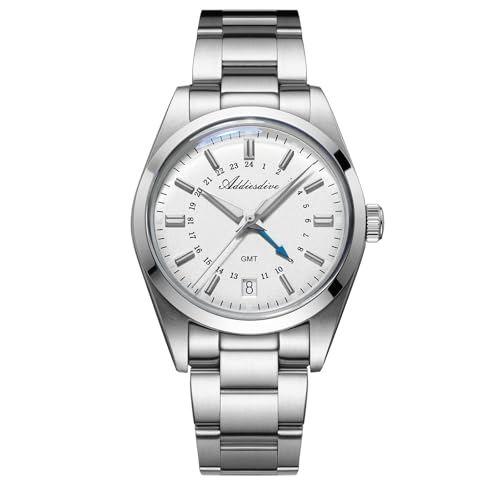 ADDIESDIVE Relógio de homem Diver de 36 mm com mostrador pequeno, impermeável, 100 m, redondo, 515-24 horas, de aço inoxidável