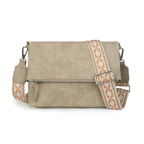 Gladdon bolso de hombro de las mujeres, bolso de hombro con cremallera, bolso crossbody, bolso de cuero pequeño