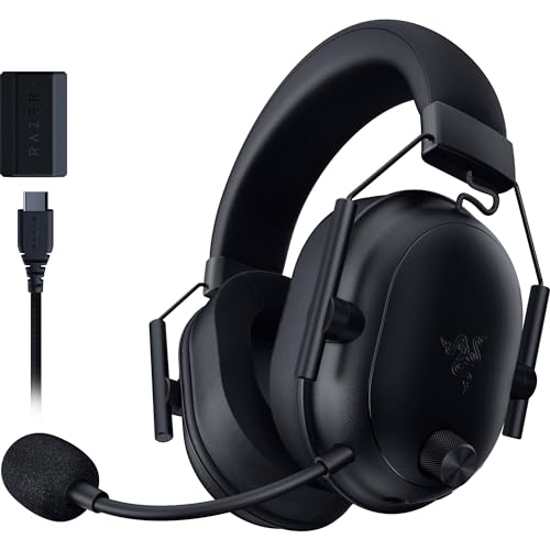 Razer BlackShark V2 HyperSpeed para PC, Auriculares para desportos sem fios e leves, 280 g, microfone HyperClear, Diafragmas TriForce de titânio de 50 mm, Bluetooth, preto