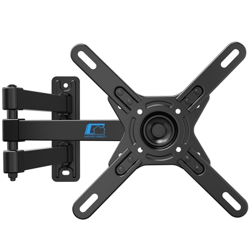 HOME VISION Suporte de parede para TV Full Motion, rotação de 360°, fixação de TV para ecrã plano de 17 - 42 polegadas, suporte de parede para monitor, máximo VESA 200 x 200 mm, até 15 kg