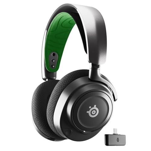 SteelSeries Arctis Nova 7X Wireless Capacetes Xbox sem fios, controladores magnéticos de neodímio, 2,4 GHz + Bluetooth, 38 h de bateria - Micro ClearCast Gen2 IA - Xbox, PS5, PC, telemóvel