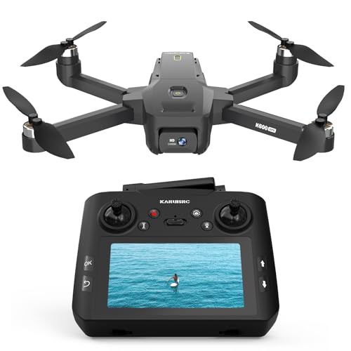 K600GPS Drones com câmara, controlo remoto LCD de 4,5 polegadas, retorno automático gps, voo de gestos, cartão SD 32 g, motor sem escova, fluxo ótico, 3 velocidades para adultos / principiantes