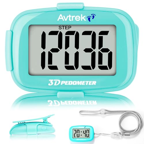 AVTREK Pedómetro 3D Mini pedómetro sem App sem Bluetooth para caminhadas ou corridas atividades de caminhadas ao ar livre