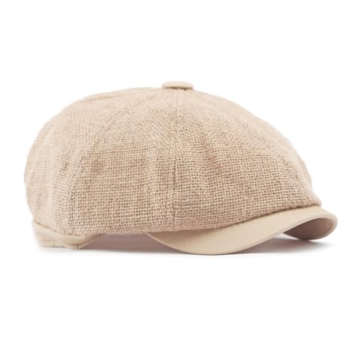 Dalababa Beret Gorro para homem, 8 painéis ajustável verão respirável plana Newsboy chapéu, moda golfe Driving Fishing bonés para homem e mulher, 55-59 cm