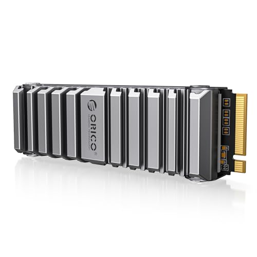 ORICO OS5 2TB M.2 SSD com dissipador, SSD interno PCIe 4.0 NVMe para PS5, até 7450 MB/s, NAND TLC, dissipador pré-instalado projetado para o fluxo de ar da PS5