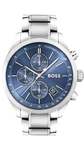 BOSS Reloj Cronógrafo de Cuarzo para Hombre Colleción Grand Prix con Correa en Piel o en Acero Inoxidable