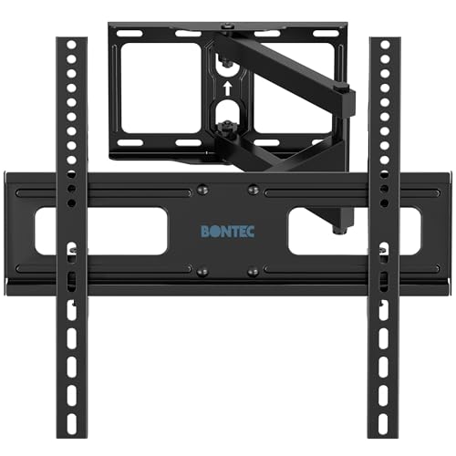 BONTEC Suporte de parede para televisão LCD LED de 26 a 60 polegadas, suporte televisão parede com rotação, inclinação e extensão de 80 a 500 mm, até 45 kg, máximo VESA 400 x 400