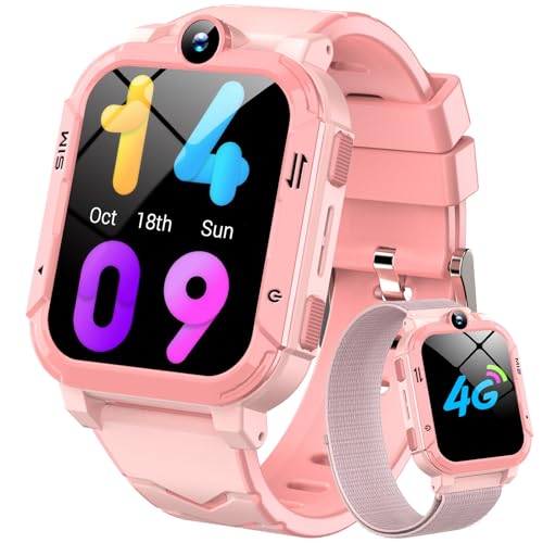 Blackview Relógio inteligente para crianças 4G, chamadas de vídeo, bate-papo de voz, 1,83" Smartwatch para crianças com GPS posição, SOS chamar, modo escola, despertador, podómetro, calculadora