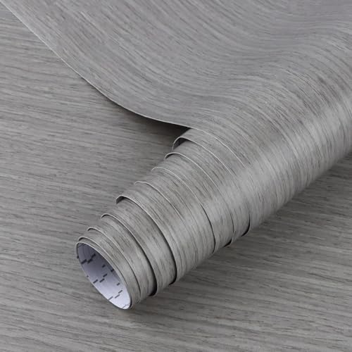 Arthome vinil adesivo móveis cinzento madeira 84 cm x 3 m papel de parede auto-adesivo, contacto papel autocolante impermeável decorativo para bancadas armários, fácil de limpar cobertura paredes
