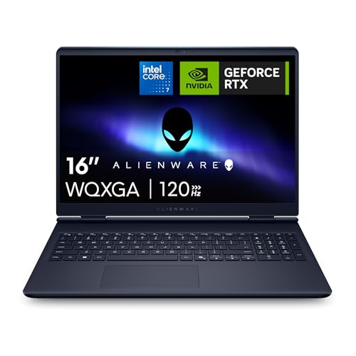 Alienware 16 Aurora portátil Gaming AC16250 16" WQXGA 120Hz sRGB 100%, Intel Core 7 240H Series 2, NVIDIA GeForce RTX 5060, 16 GB RAM, 1 TB SSD, Windows 11 Home, teclado retro. iluminado QWERTY