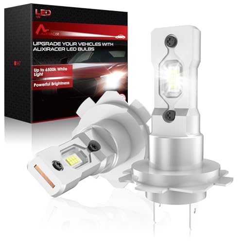 H7 Lâmpada LED, 100 W 30000LM 6500K branco frio, LED H7 1:1 tamanho de halogénio Plug and Play, sem adaptador necessário, pack de 2