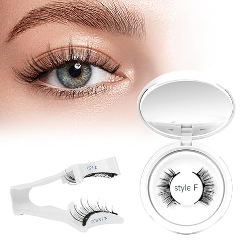 Higu clace Pestanas magnéticas de aparência natural com aplicador, pestanas magnéticas sem cola (SET-F)