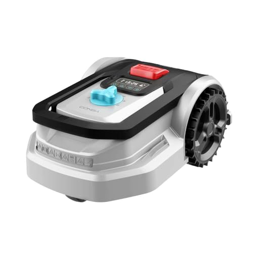 Cecotec Robot corta-relvas com App Conga Grasshopper 500. Motor digital Brushless, superfícies de 500 m2, brinco máximo de 27 %, regulador de folhas de corte, sensor detector de chuva