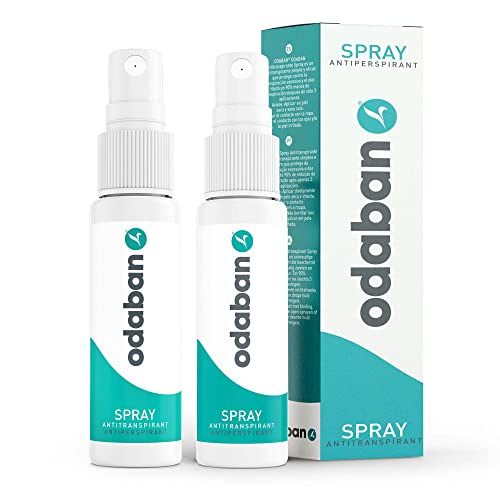 Odaban Antiperspirant Deodorant Spray, spray para dormir com bloqueio completo de suor, 2 x 30 ml