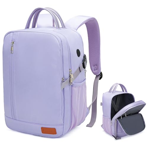Lossga Mochila viagem cabine avião 40 x 20 x 25 para Ryanair mala Travel Backpack bagagem de mão para Easyjet 45 x 36 x 20 mala viagem Cabin Bag mulher homem, Roxo, 40 x 20 x 25 cm, Bagagem de mão