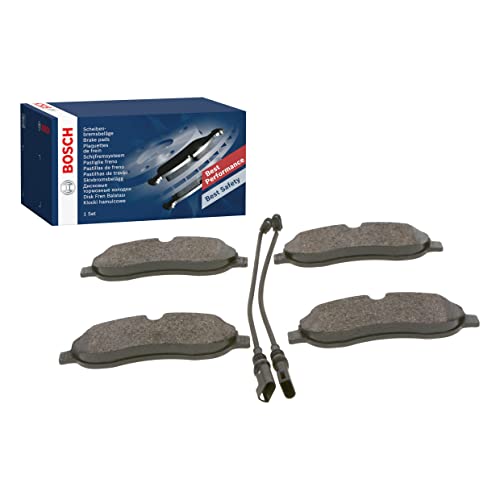Bosch BP2019 - Pastiglie Freni Auto, dianteiro - qualidade Bosch - redução de ruído e pó - certificação ECE-R90 - sem cobre, 1 conjunto de 4 comprimidos - com acessórios