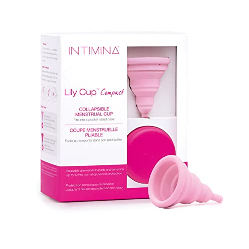 Intimina - Lily Cup Compact, tamanho A: Copo pequeno menstrual que dobra e fica achatado