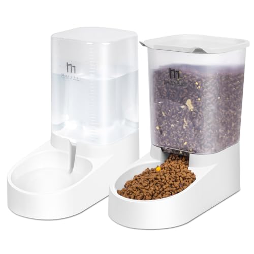 Marchul Dispensador para gatos e cães, comida e água, alimentadores automáticos, sala de jantar, alimentador e bebedor para animais de estimação (3,8 l)