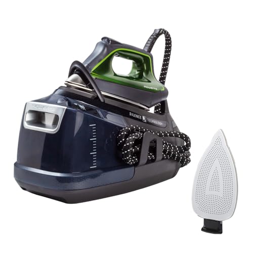 Rowenta Silence Steam Pro 2800 W Sola anti-brilho, conjunto exclusivo de centro de engomar e sola anti-brilho, 8 barras de pressão, golpe a vapor de 600 g/min, desinfeta as suas roupas, DG9248MAN
