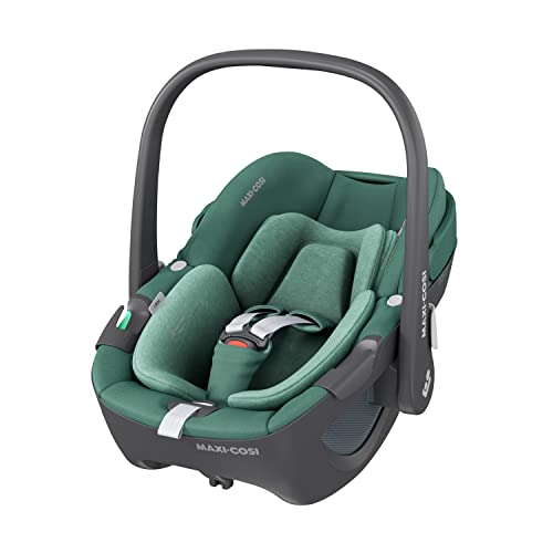 Maxi-Cosi Pebble 360, cadeira carro bebé i-Size, cadeira de carro 360 recém-nascido com rotação de 360 graus, 0-15 meses (40-83 cm), climaFlow, arnês de abertura e fecho fácil, G-CELL, verde essencial