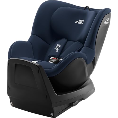 BRITAX RÖMER Cadeira de carro DUALFIX PLUS rotação de 360°, com redutor para recém-nascidos e ISOFIX, crianças de 40 a 105 cm (i-Size), de nascimento até aos 4 anos, azul noturno