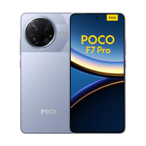 XIAOMI POCO F7 Pro Smartphone de 12 + 256 GB, câmara dupla de 50 MP com OIS, ecrã de 6,67" 2K Flow AMOLED 120 Hz, Snapdragon 8 Gen 3, Hypercharge 90W, carregador não incluído, azul (versão ES)
