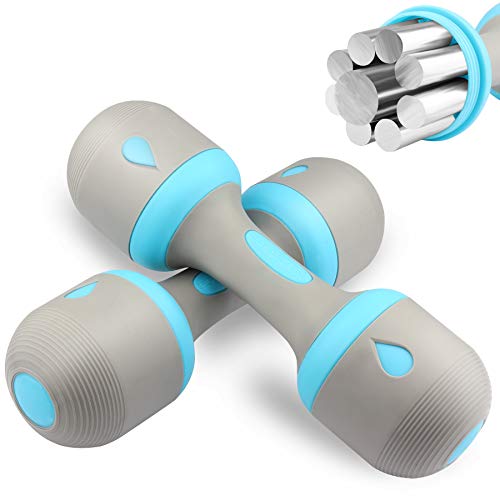 ZhaoCo Conjunto de mangas ajustáveis, pesos para mulher e homem, 5 opções de peso 2 x 2 kg/2 x 5 kg, cabo de neoprene antiderrapante