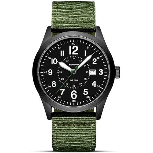 LN LENQIN Relógio homem relógios militares relógios analógicos de quartzo para homens relógios de pulso impermeáveis com data relógio desportivo tático militar correia de nylon