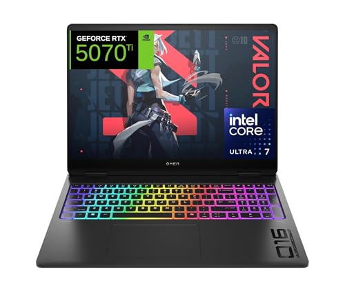 HP OMEN MAX 16-ah0018ns Computador portátil Gaming de 16" 2,5 K 240 Hz Intel Ultra 7-255HX, 32 GB RAM, 1 TB, NVIDIA GeForce RTX 5070 TI 12 GB, Windows 11, WiFi 7 preto - Teclado QWERTY espanhol