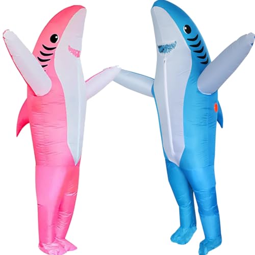FXICH Fantasia insuflável de tubarão para adultos, fantasia de tubarão para Halloween, fantasia de fantasia (inflatable shark costume)