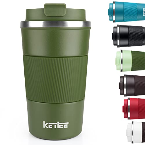 KETIEE Termo café, caneca térmica 510 ml chávenas de café, caneca térmica café para transportar aço inoxidável sem BPA, copo térmico café e chá à prova de fugas, copo térmico para transportar