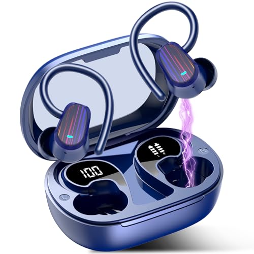 OYIB Auriculares tradutores em tempo real 164 idiomas, 3 em 1 AI auriculares tradutor de idiomas com APP e 7 modos de tradução, 50H capacetes sem fios Bluetooth 5.4 para viagens / negócios, azul
