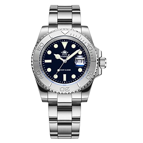 ADDIESDIVE 41 mm Relógio analógico de quartzo para homem 20 bar resistente à água aço inoxidável relógio de pulso para homem grande luminoso
