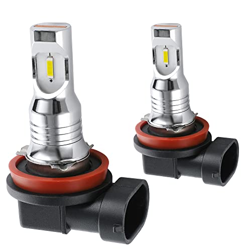 AGLINT Luz de nevoeiro lâmpada H11/H8/H9/H16(UE) CSP LED anti-nevoeiro luzes de nevoeiro dianteiras DRL luz do dia 12 - 24 V 6500 K branco (2 lâmpadas)