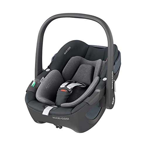 Maxi-Cosi Pebble 360, cadeira carro bebé i-Size, cadeira de carro 360 recém-nascido com rotação de 360 graus, 0-15 meses (40-83 cm), climaFlow, arnês de abertura e fecho fácil, G-CELL, Essential