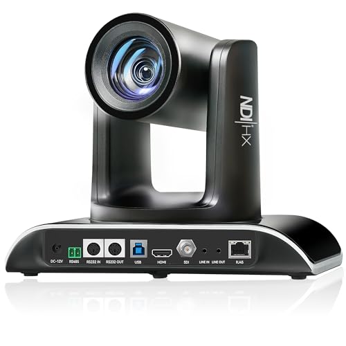 Tenveo Câmara PTZ com rastreamento automático AI NDI/SDI/HDMI/USB3.0/RJ45 PoE Zoom óptico 30X 1080P 60FPS câmara de transmissão ao vivo IP para grandes eventos em igrejas e transmissão ao vivo