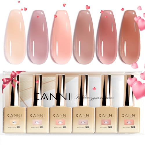 CANNI Kit de vernizes semipermanentes de unhas em gel 6 cores nuvem rosa roxo UV gel Nail Polish esmalte unhas semipermanentes conjunto