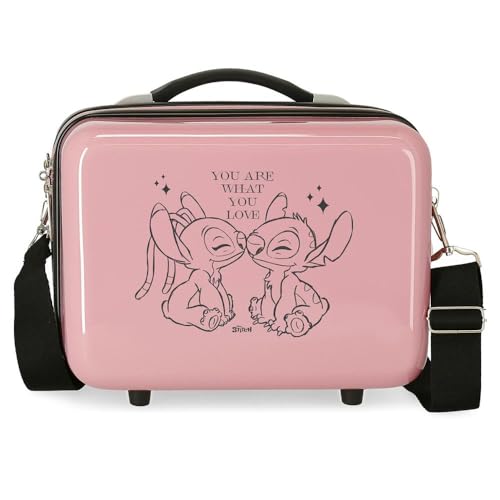 Joumma Disney Stitch You Love Nececer adaptador rosa 29 x 21 x 15 cm rígido ABS 9,14 L 0,8 kg, ROSA, Nececer adaptável