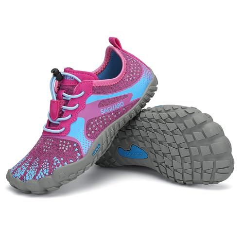 SAGUARO Barefoot Sapatilhas minimalistas confortáveis sapatilhas de Trail Running para meninos e meninas, Gr.24-36