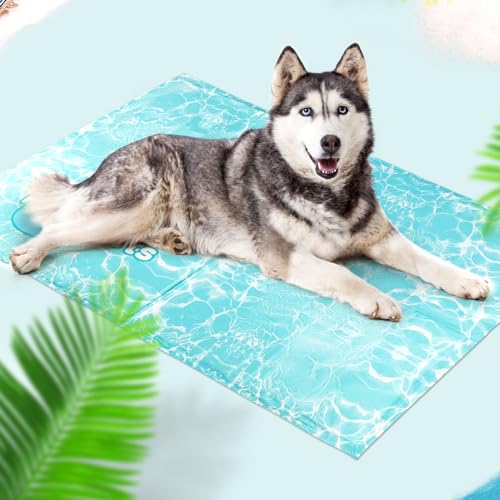 Cama refrescante cães manta de refrigeração para cães e gatos cama fria de verão tapete tapete refrescante tapete fresco para animais de estimação grande XXL 120 x 80 cm