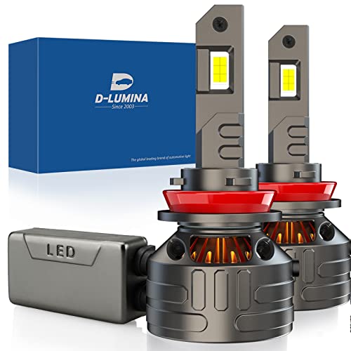 D-Lumina H8/H11 Lâmpada LED Canbus 160 W 30000 LM, chip CPS 6500 K 500 % brilhante, refrigeração de tubo de cobre grosso, luzes de lâmpada LED - 5 anos de garantia, 2 peças
