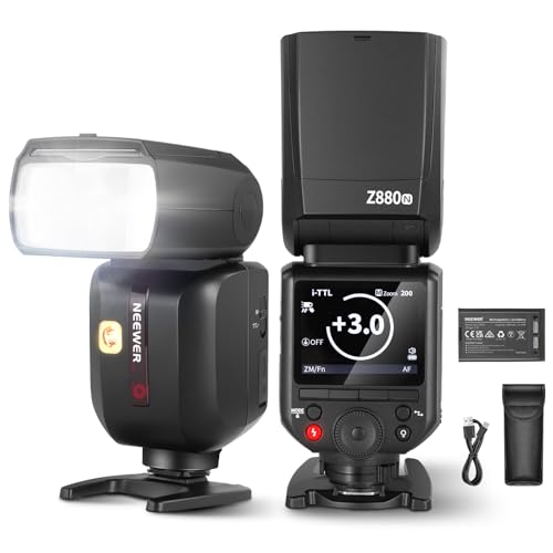 NEEWER Z880-N 2,4 G 76 Ws i-TTL Flash Speedlite para Nikon câmara UI atualizada lâmpada modelada ajustável TTL/M interruptor rápido teclado TCM 1/8000sHSS 7,2 V/3000 mAh bateria 600 Flash Potência