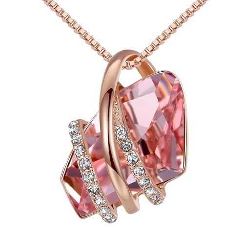 Leafael Birthstone Colar de mulher | Birthstone colar de vidro. | Colar para mulheres com pingente hipoalergénico com caixa de presente incluída