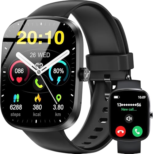 OUKITEL Relógio inteligente homem mulher, 1,91" HD tátil Smartwatch com chamadas Bluetooth, Smart Watch com 140 modos desportivos, monitor de sono/podómetro, impermeável para Android/iOS