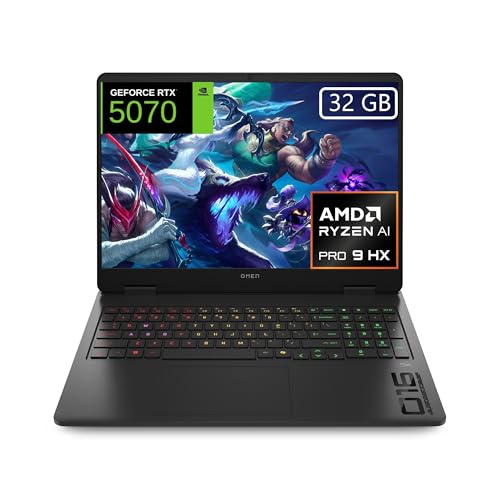 HP OMEN 16-ap0019ns Computador portátil Gaming de 16" de 2,5K (AMD Ryzen AI 9 365, 32 GB RAM, 1TB SSD, NVIDIA RTX 5070, FreeDos), teclado QWERTY espanhol - preto
